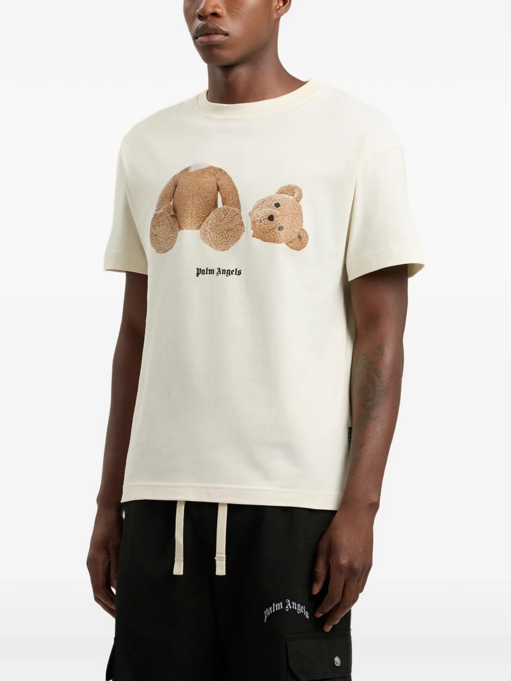 Palm Angels T-shirt met beerprint Beige