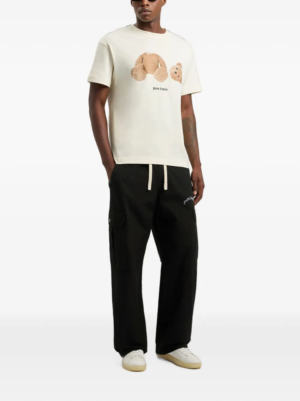 Palm Angels T-shirt met beerprint Beige