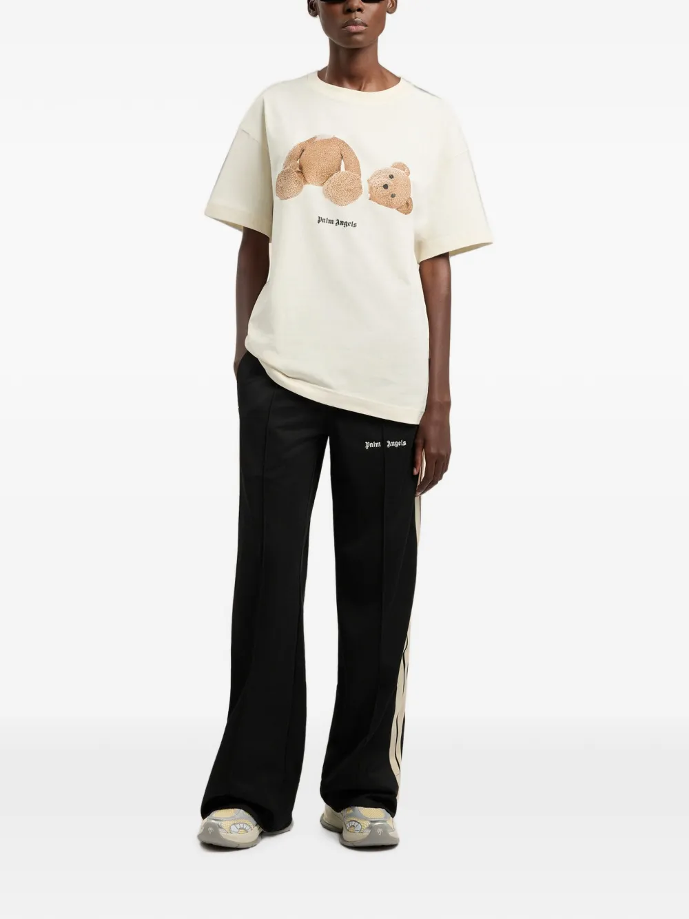 Palm Angels T-shirt met beerprint Beige