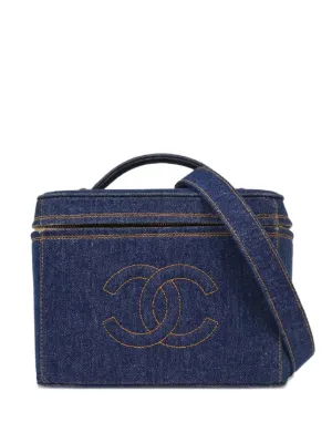 CHANEL Pre-Owned 1996-1997 ココマーク デニム バニティバッグ