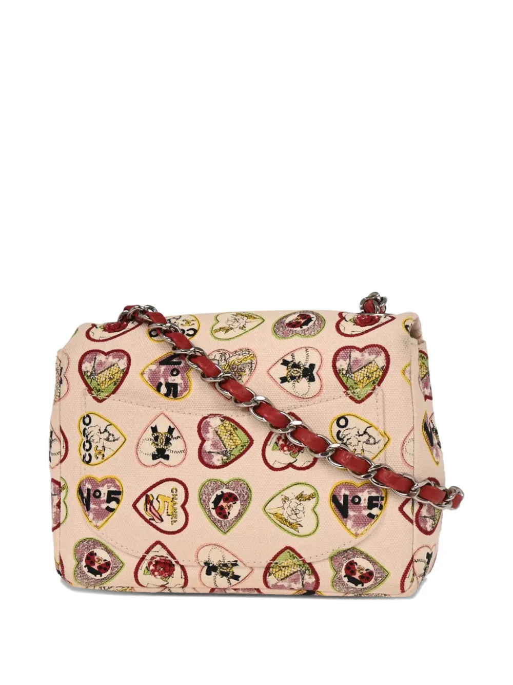 CHANEL Pre-Owned 2006 canvas flap shoulder bag - Beige