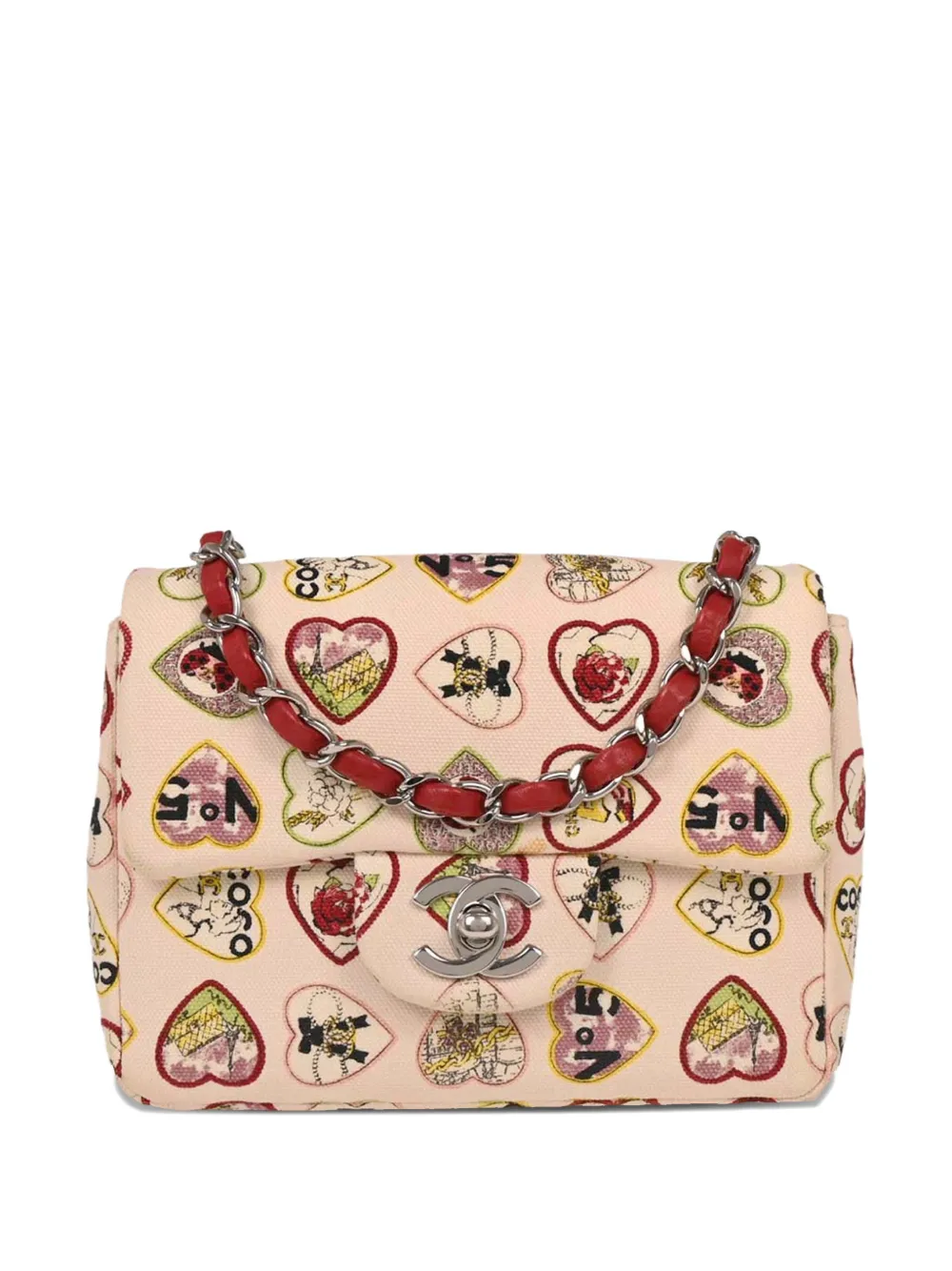 CHANEL Pre-Owned 2006 canvas flap shoulder bag - Toni neutri