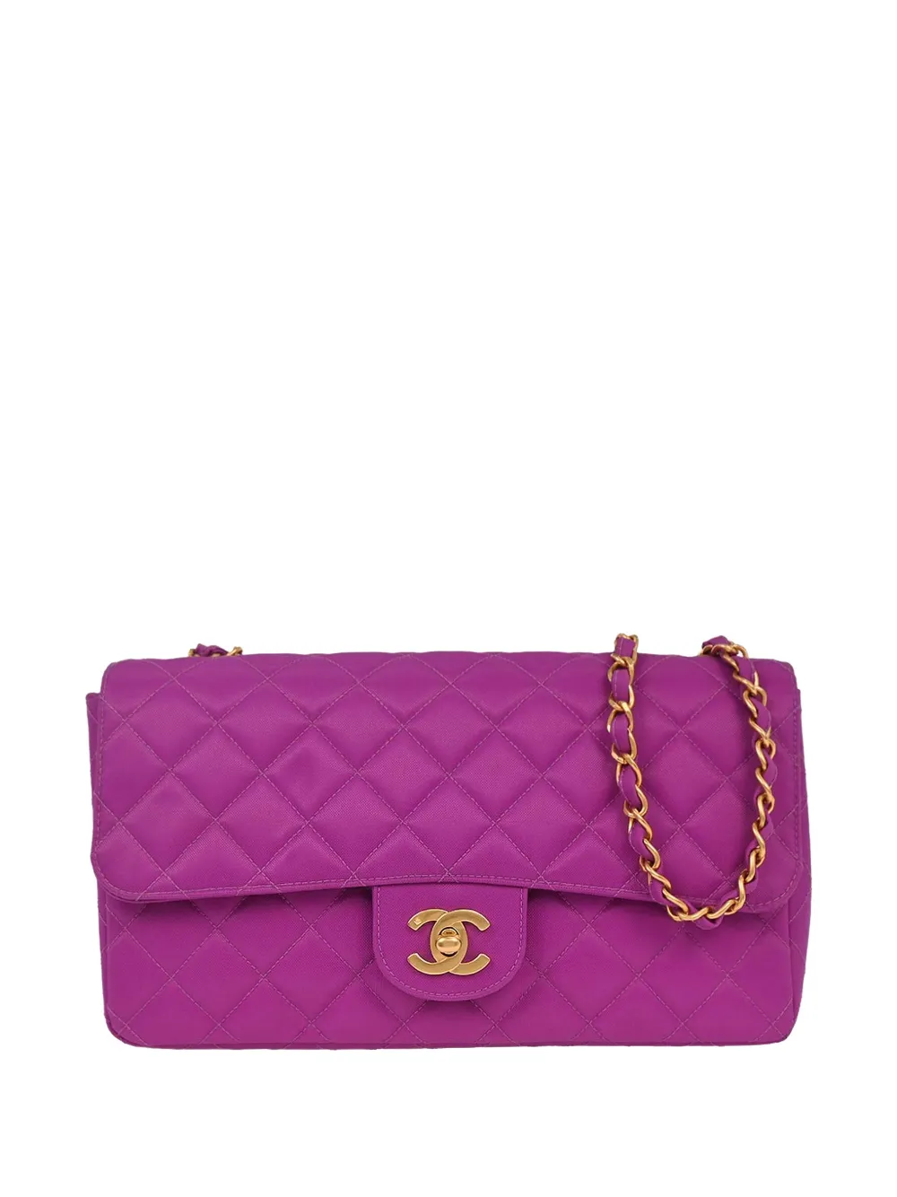 CHANEL Pre-Owned Borsa a spalla media con battente 1995 - Viola