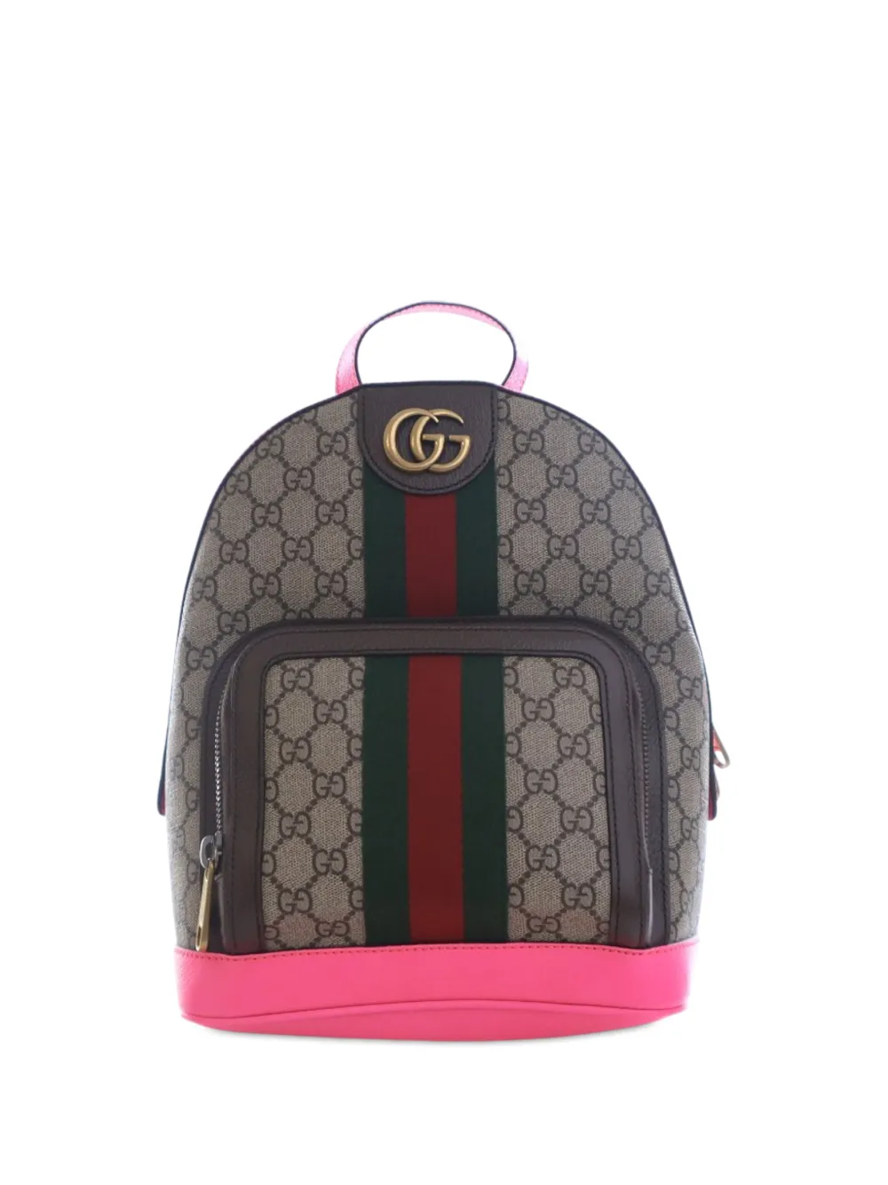 Gucci Pre-Owned 2016-2025 Small GG Supreme Ophidia Web backpack - Marrone