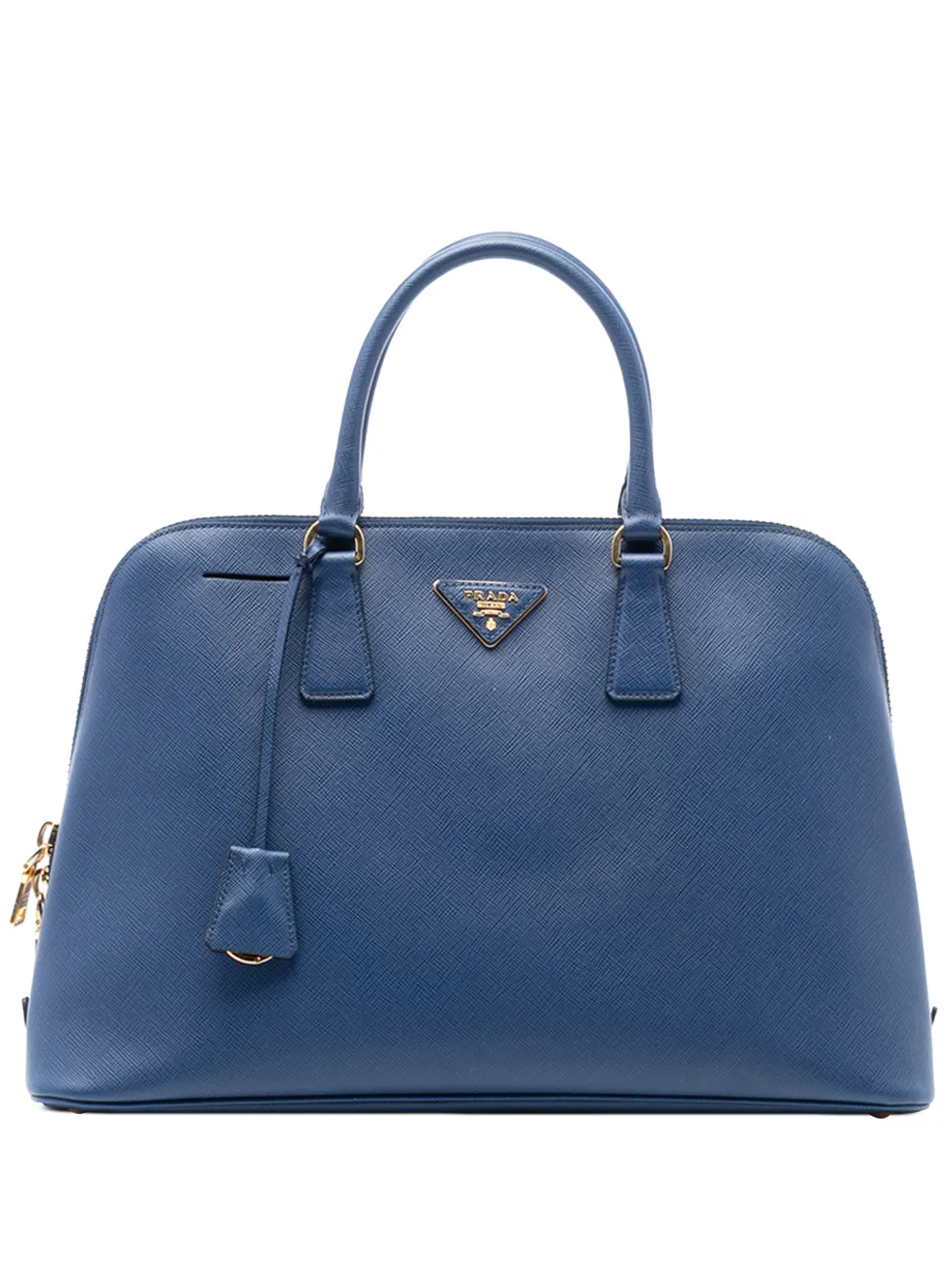 Prada Pre-Owned 2010-2025 Large Saffiano Lux Promenade satchel - Blu