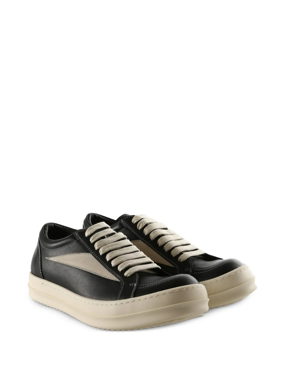 Rick Owens panelled low-top sneakers - Zwart