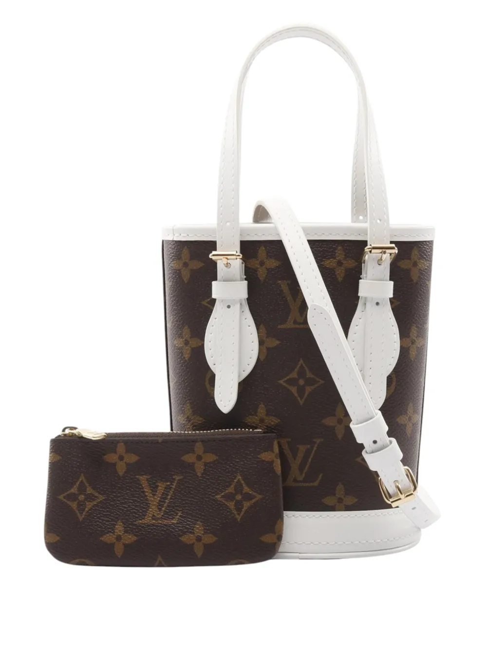 Louis Vuitton Pre-Owned 2021-2025 LV Match Monogram Nano Bucket satchel - Braun