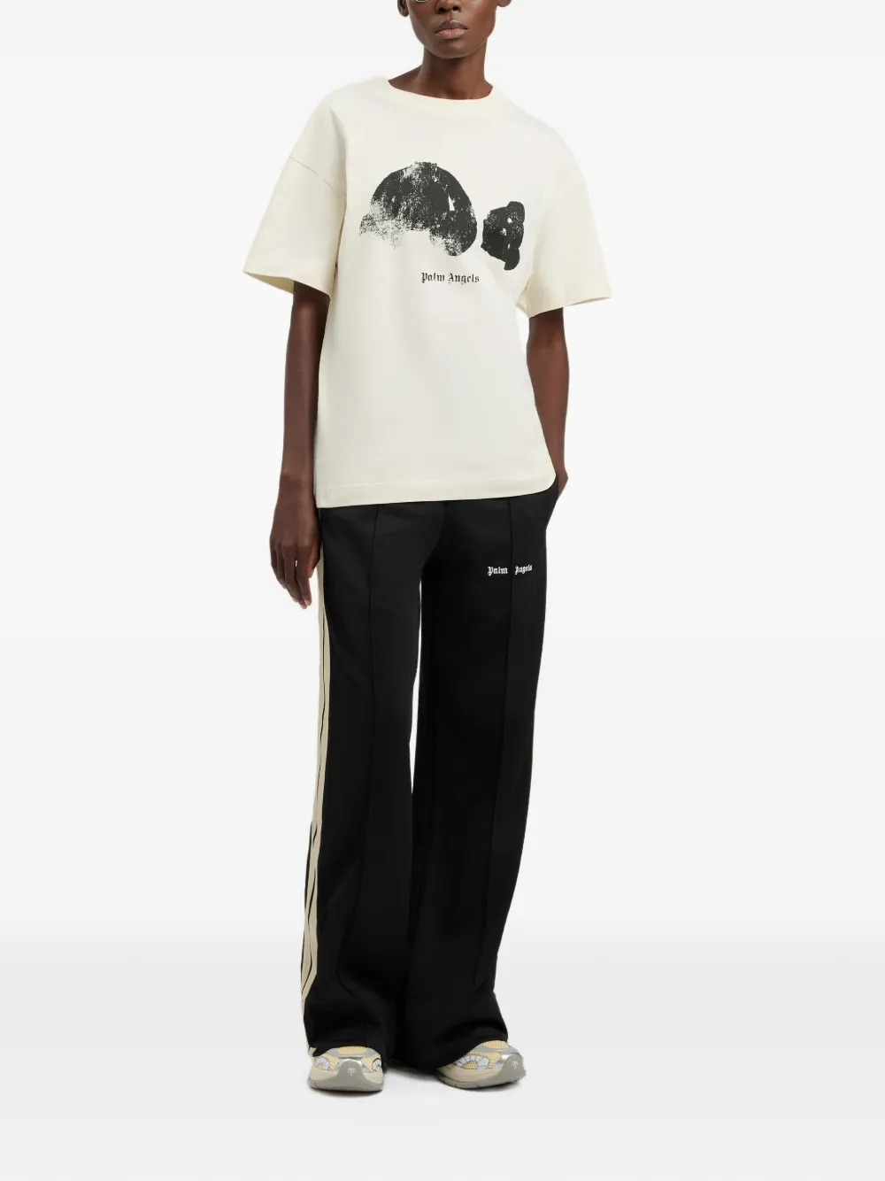 Palm Angels T-shirt met beerprint Beige