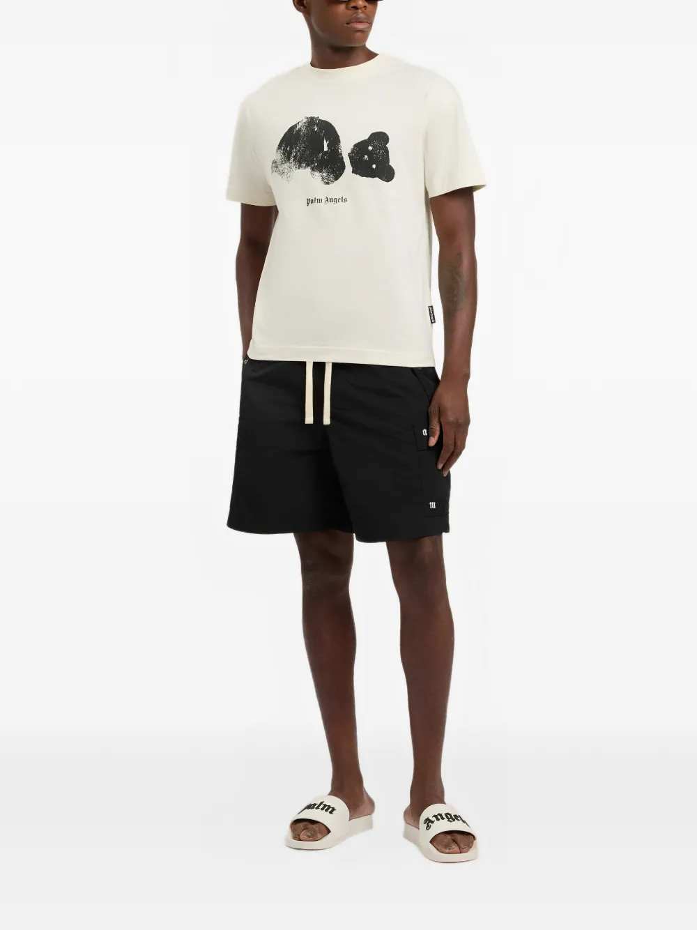 Palm Angels T-shirt met beerprint Beige