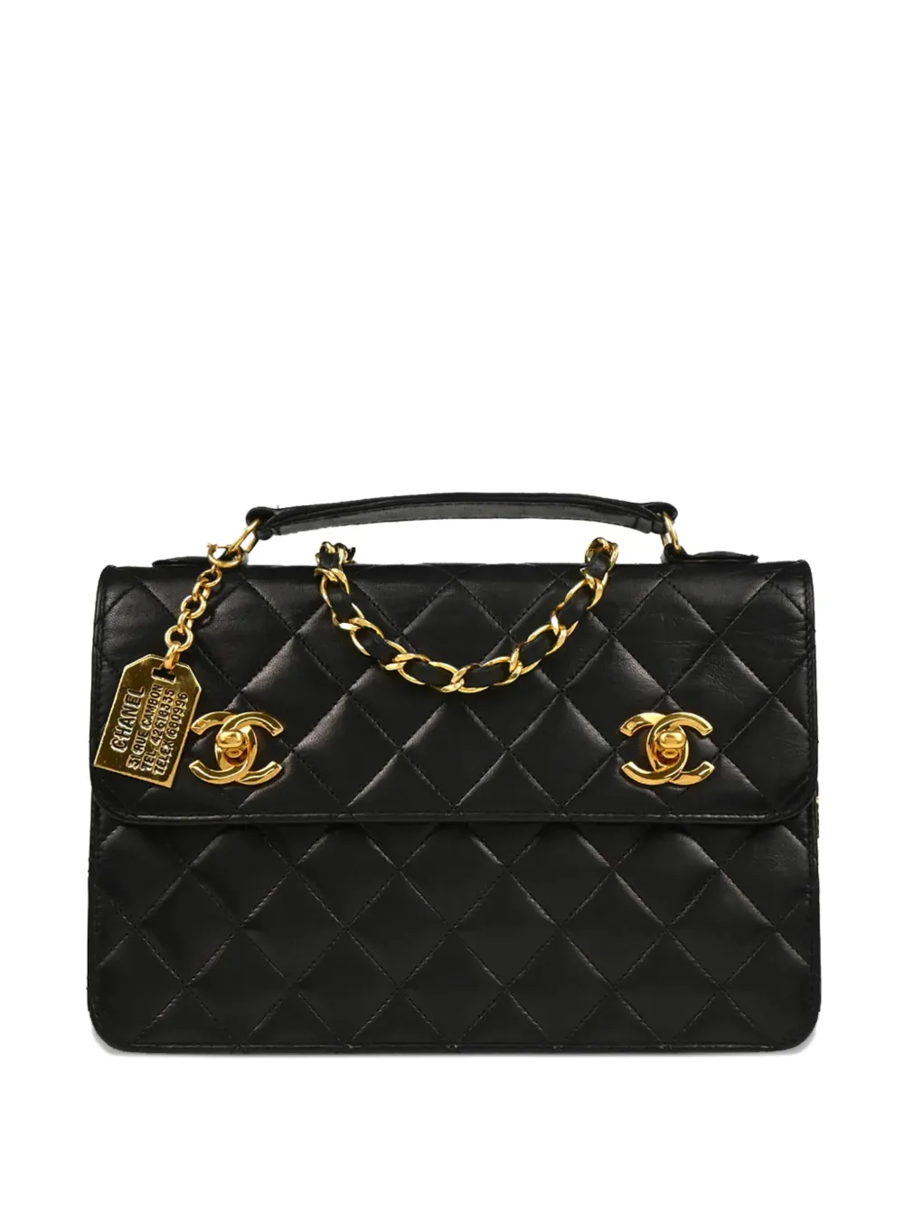 CHANEL Pre-Owned Borsa a spalla 2way trapuntata con catena anni '90 - Nero