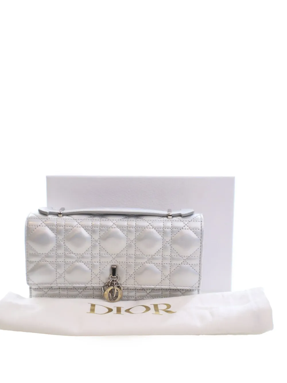 Christian Dior Pre-Owned 2023 Mini Iridescent Metallic Lambskin Cannage My Dior Bag satchel | Pre-Owned | Image 2