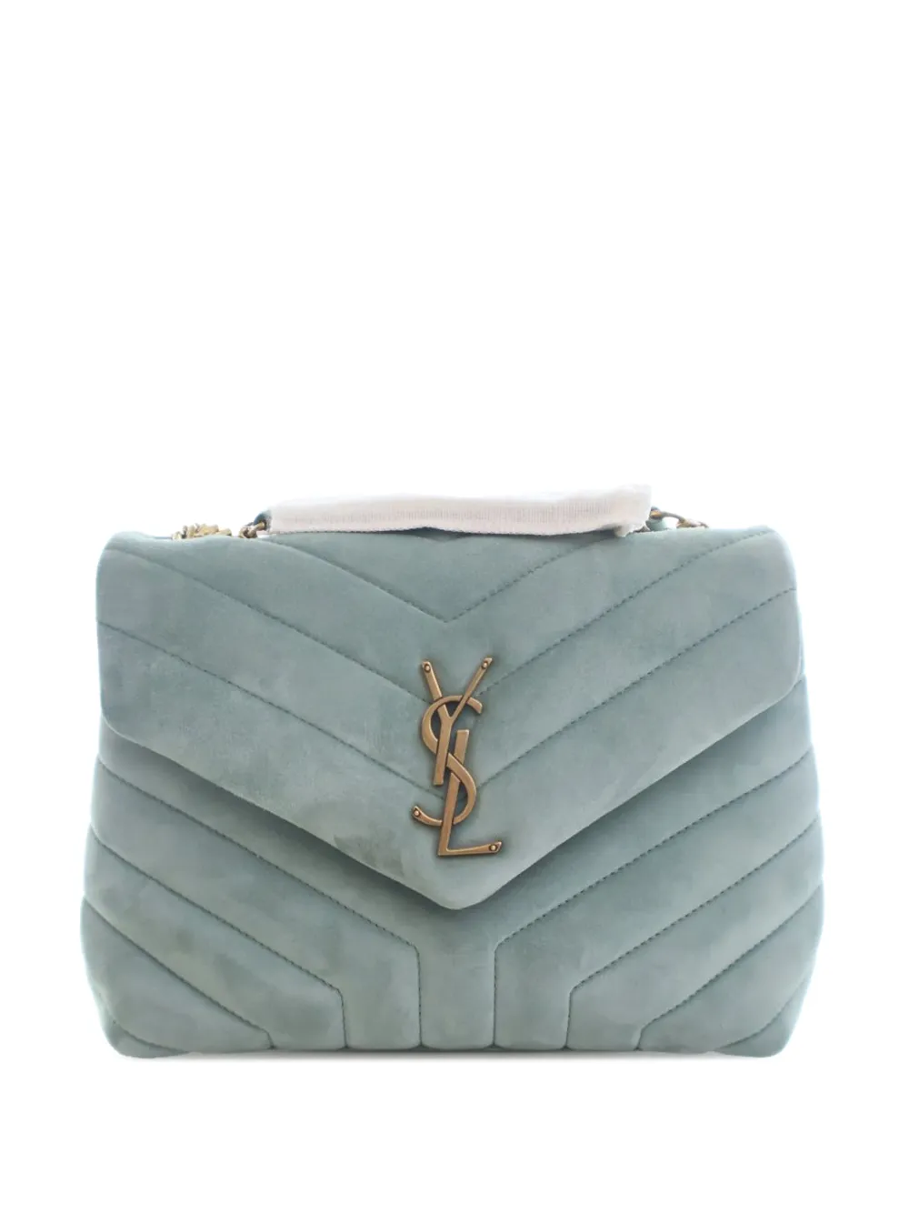 Saint Laurent Pre-Owned 2022 Small Suede Loulou shoulder bag - Verde