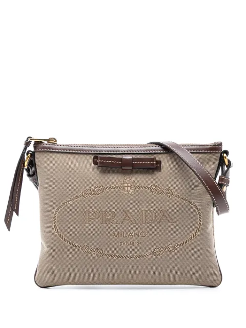 Prada Pre-Owned 2000-2025 Canvas Canapa Logo Bow crossbody bag