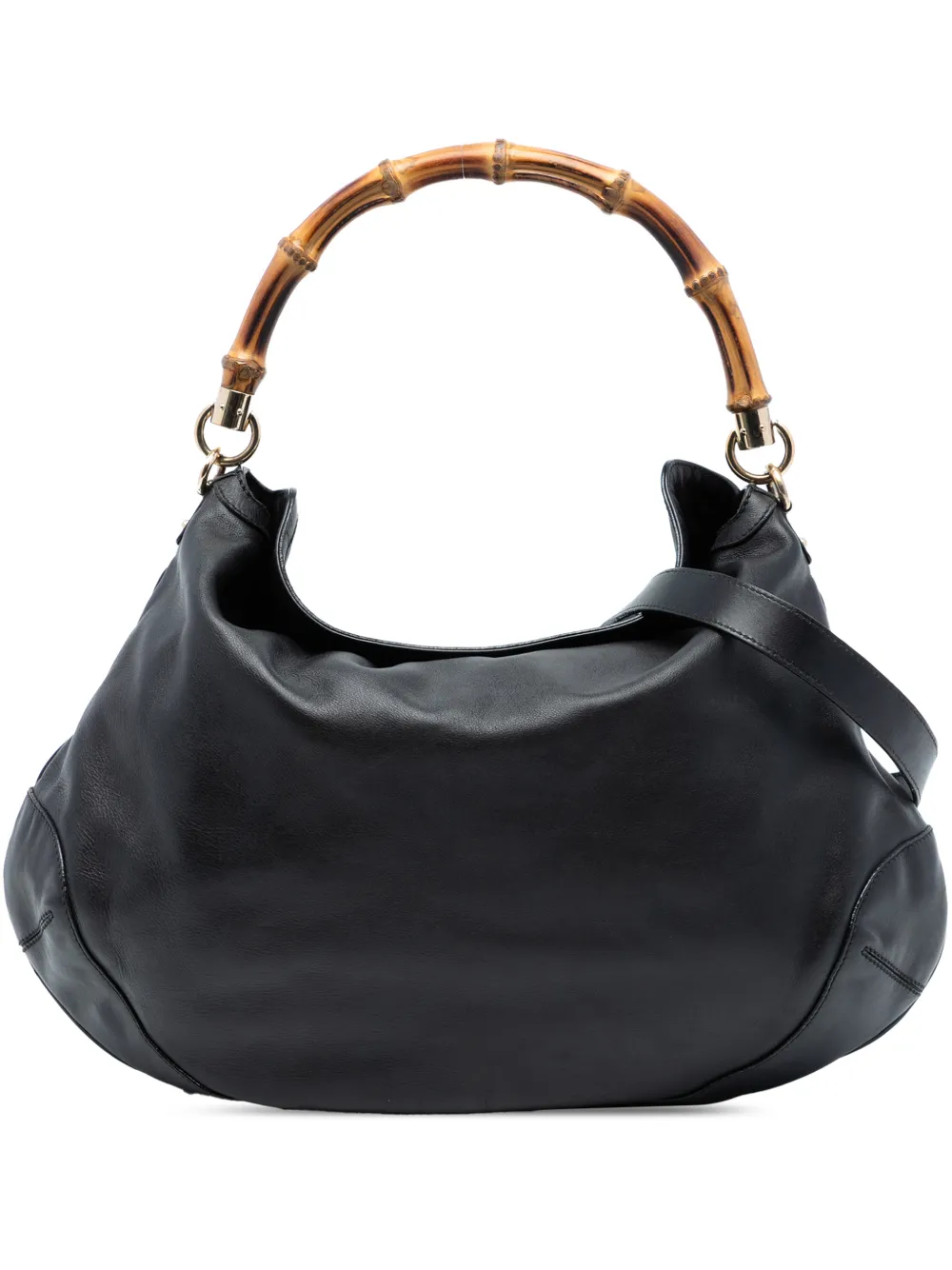 Gucci Pre-Owned 2016-2025 Leather Peggy Bamboo satchel - Nero