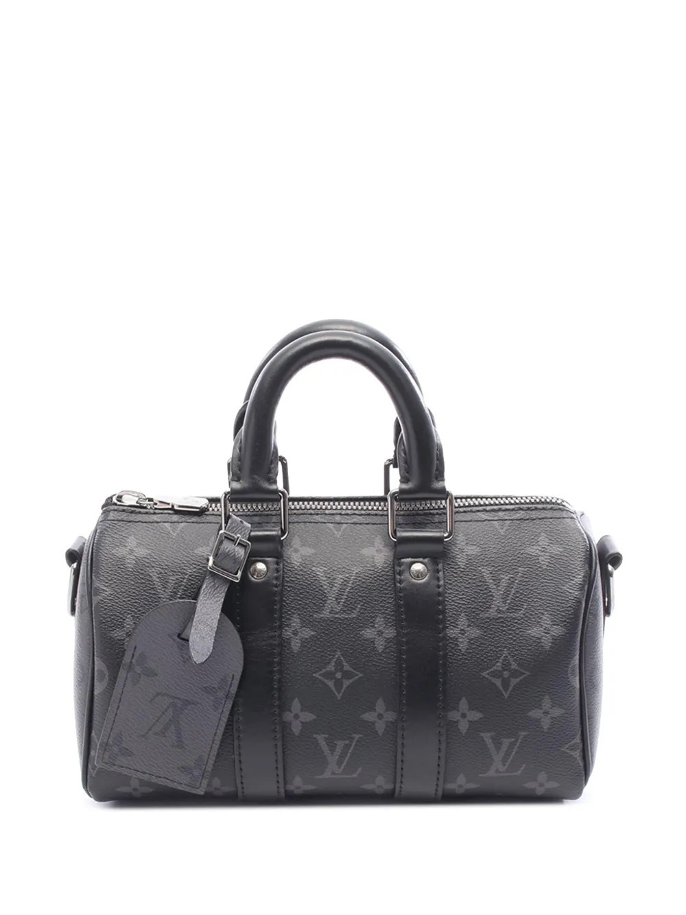 Louis Vuitton Pre-Owned 2021-2025 Monogram Eclipse Keepall Bandouliere 25 satchel - Nero