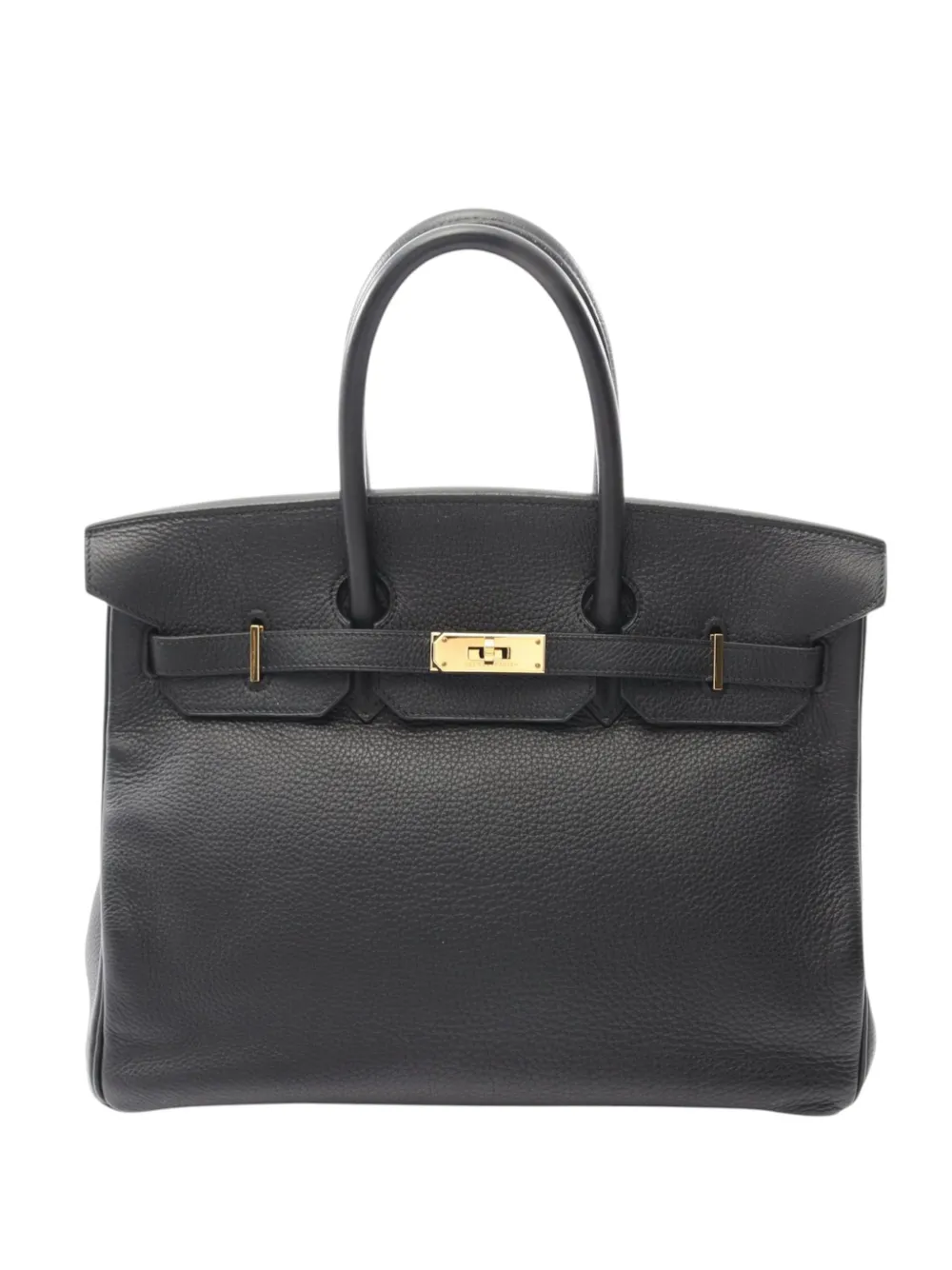 Hermès Pre-Owned 2003 Taurillon Clemence Birkin Retourne 35 handbag - Black