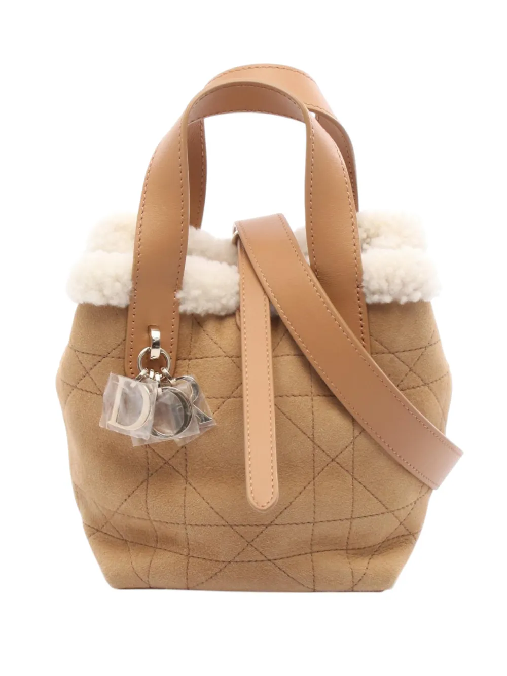 Christian Dior Pre-Owned 2025 Nano Suede Macrocannage DiorAlps Toujours satchel - Braun