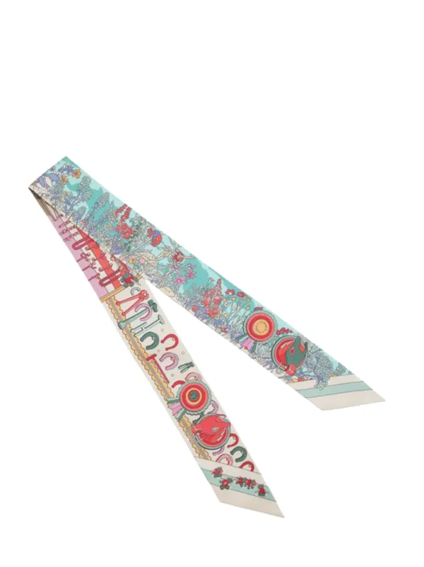 Hermès Pre-Owned 2024-2025 ポニー ピット ストップ シルク ツイリー