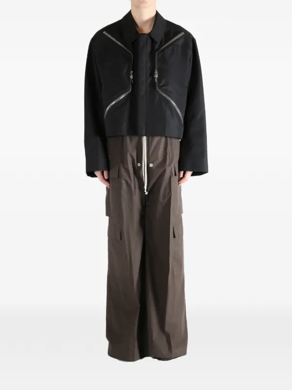 Rick Owens ジップアップ クロップドジャケット | ブラック | FARFETCH JP