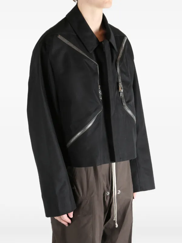 Rick Owens ジップアップ クロップドジャケット | ブラック | FARFETCH JP