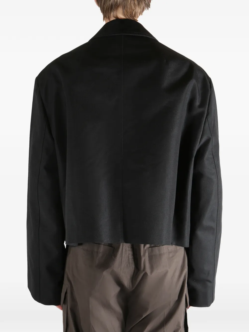 Rick Owens ジップアップ クロップドジャケット | ブラック | FARFETCH JP