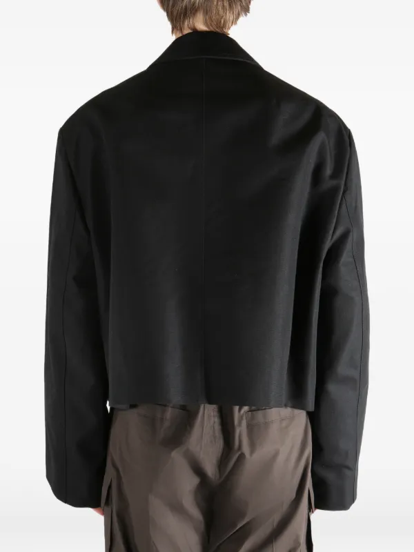 Rick Owens ジップアップ クロップドジャケット | ブラック | FARFETCH JP
