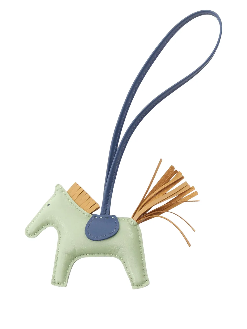 Hermès Pre-Owned 2022 Milo Lambskin GriGri Rodeo Bag Charm PM key chain - Verde