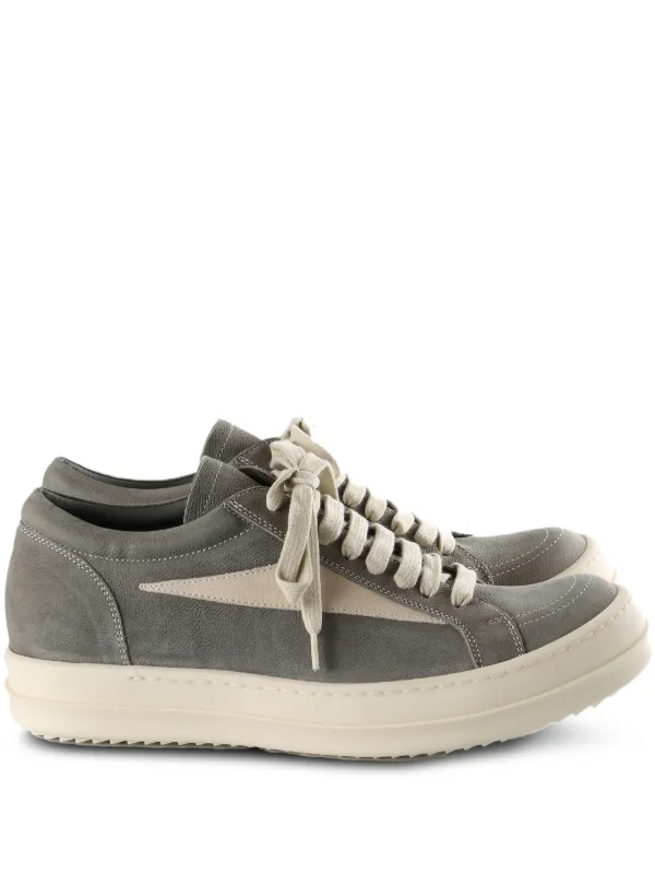 Rick Owens Panelled Sneakers in Grey