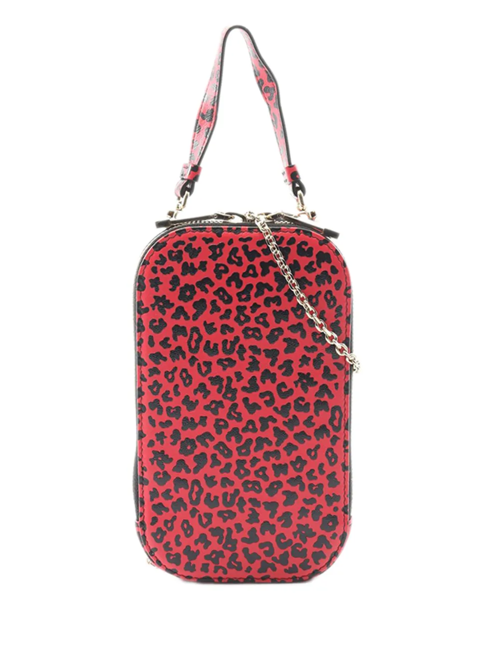 Pre-owned Dior 2010-2025 Animal Printed Leather Lady Call In Phone Holder Satchel In Pink