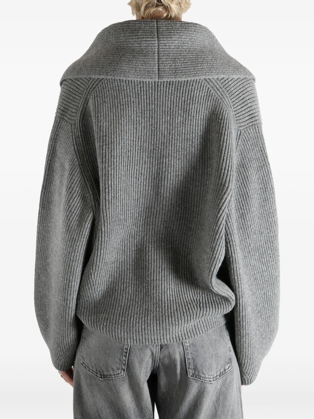 TOTEME Vest met sjaalkraag Grijs