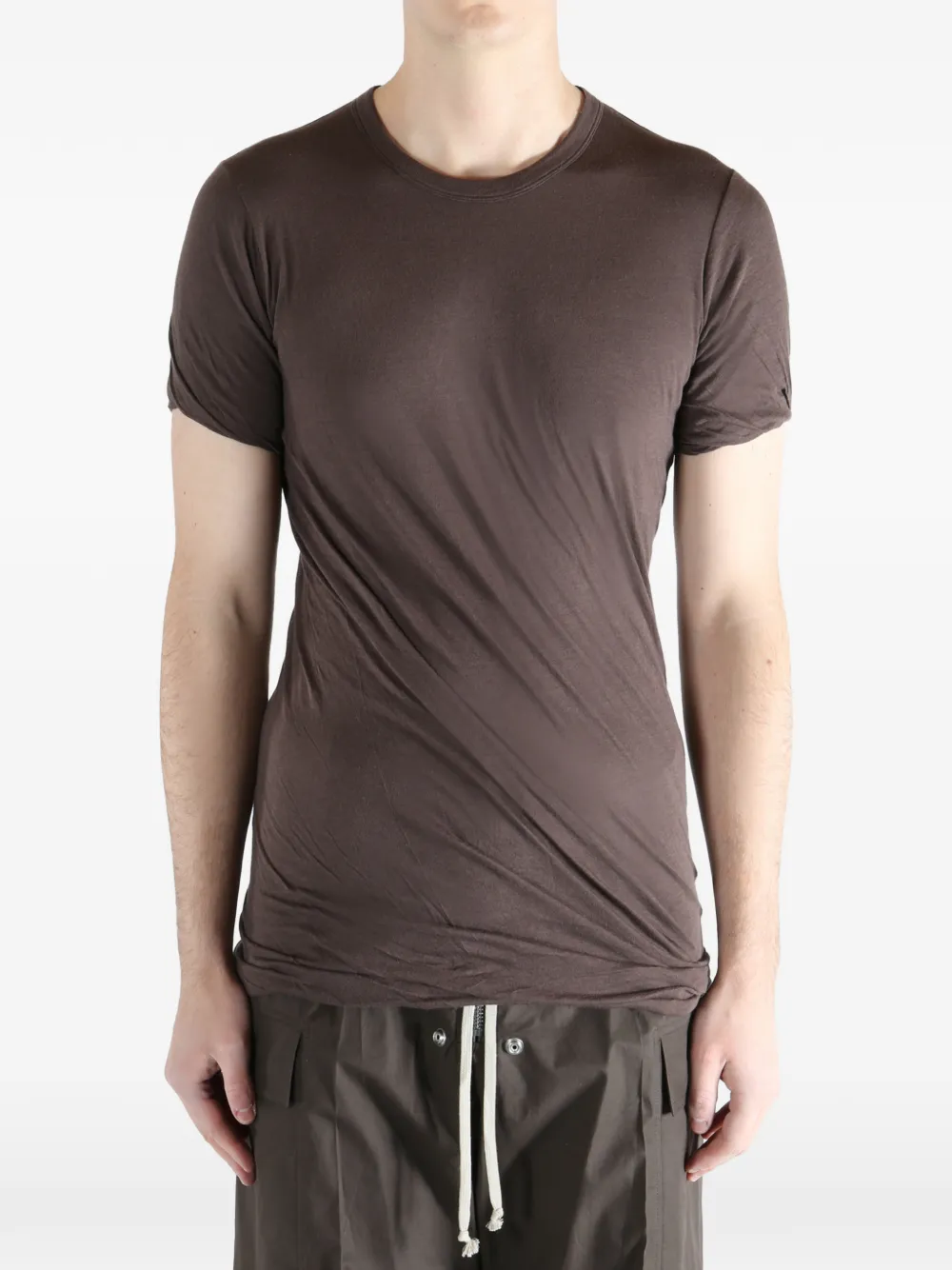 Rick Owens T-shirt van biologisch katoen Bruin