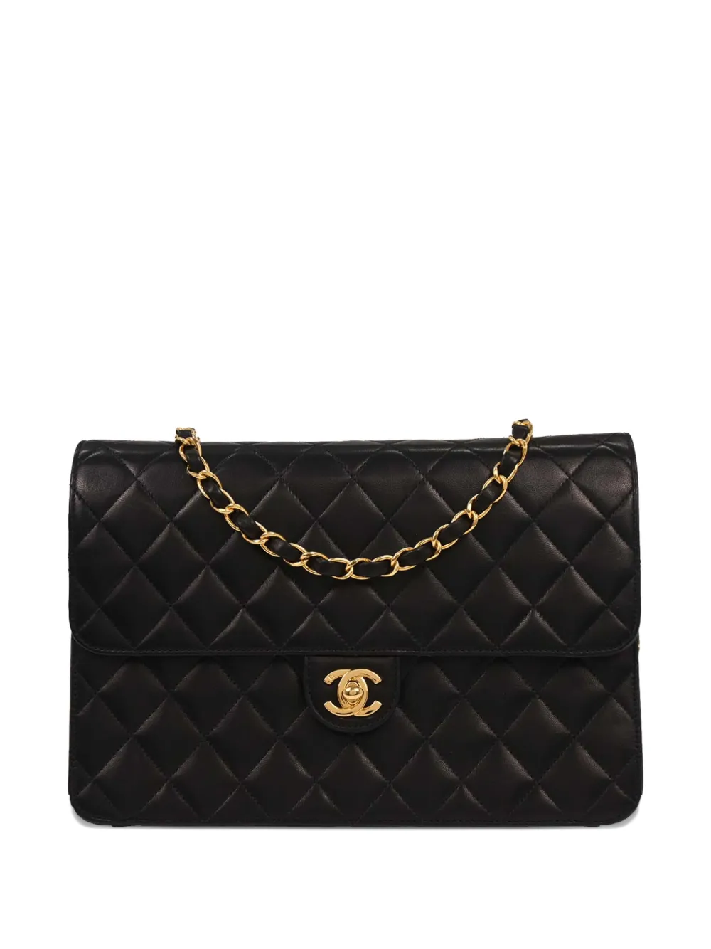CHANEL Pre-Owned Borsa a spalla Half Flap media trapuntata 2002 - Nero