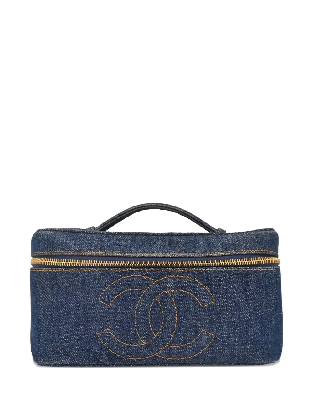 CHANEL Pre-Owned Borsa tote denim con logo 1996-1997 - Blu