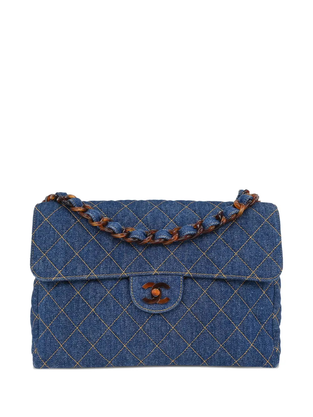 CHANEL Pre-Owned Borsa a spalla Jumbo Classic Flap denim 1997 - Blu