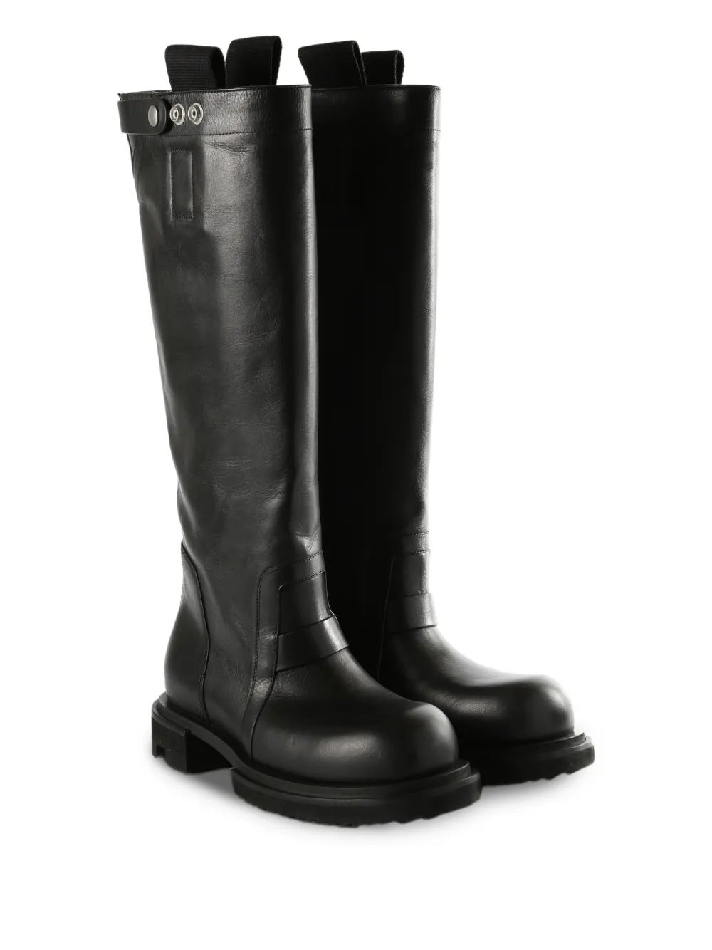 Rick Owens strap-detail boots Zwart