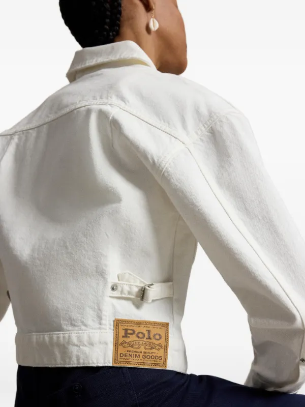 POLO Ralph Lauren ホワイトデニムジャケットUSA製 M Polo Ralph Lauren Buttoned Jacket | White | FARFETCH