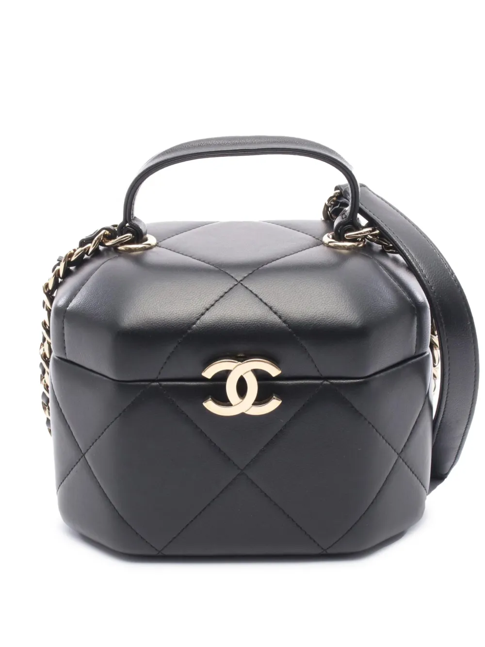 CHANEL Pre-Owned 2021-2025 Small Quilted Lambskin Vanity Bag shoulder bag - Nero