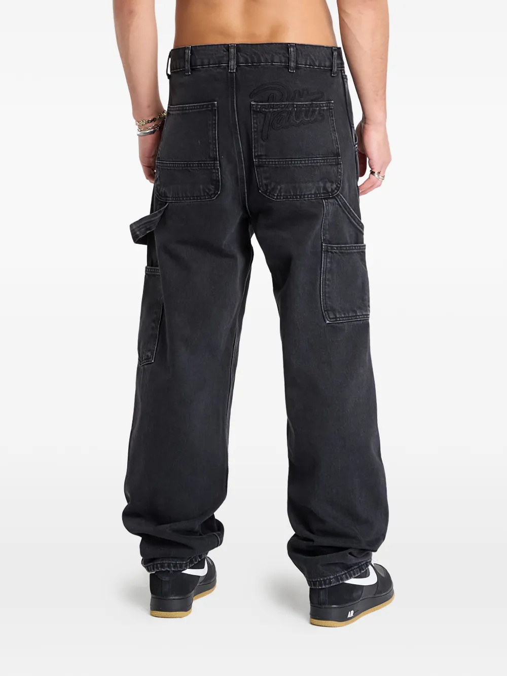 PATTA double-knee cartoon denim jeans - Zwart