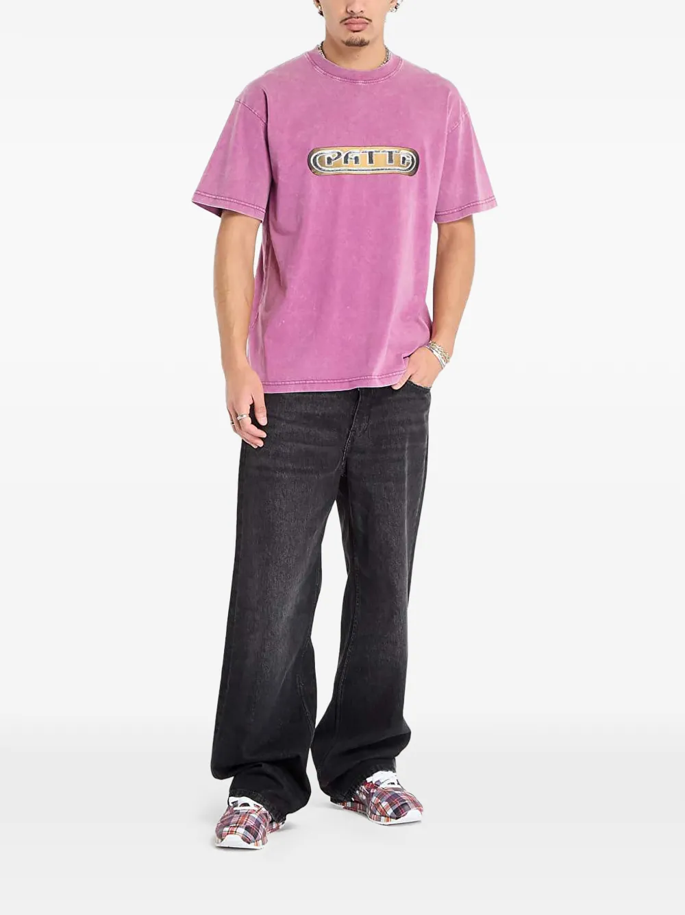  Patta Gilded Acid Washed T-shirt - Pink 