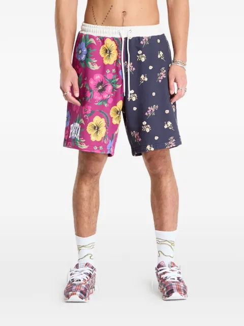 PATTA floral-print patchwork track shorts