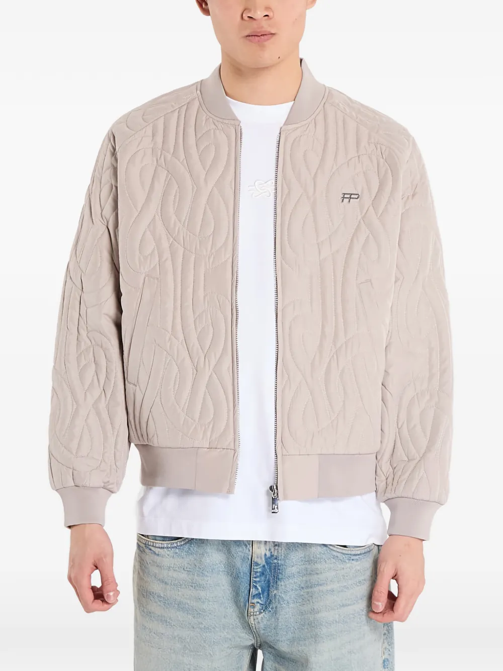 Filling Pieces quilted bomber jacket | neutro | Image 1
