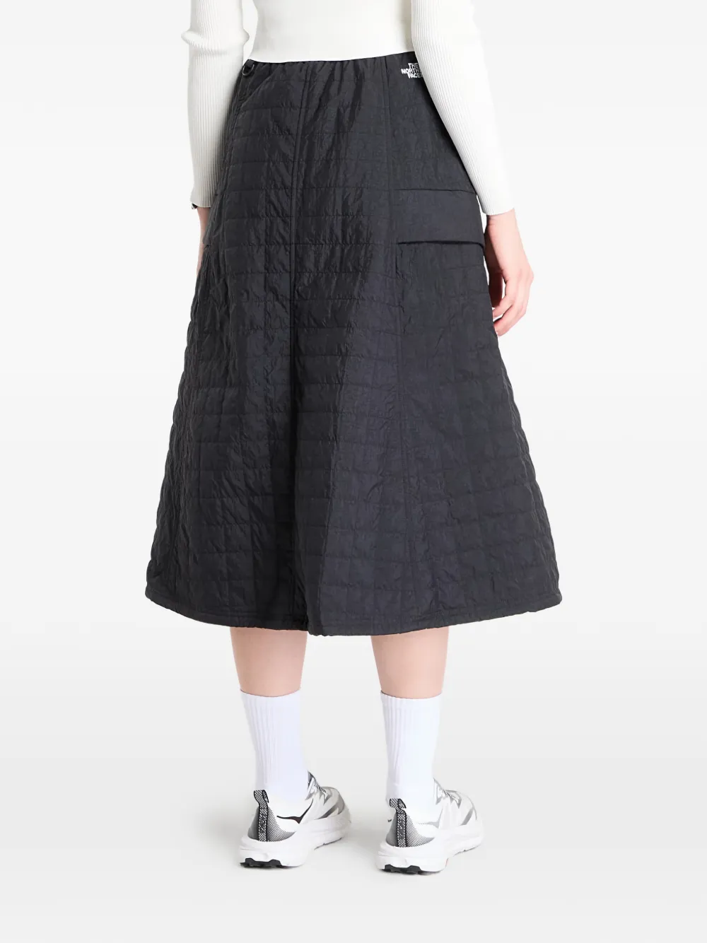 The North Face gewatteerde midi-rok Zwart