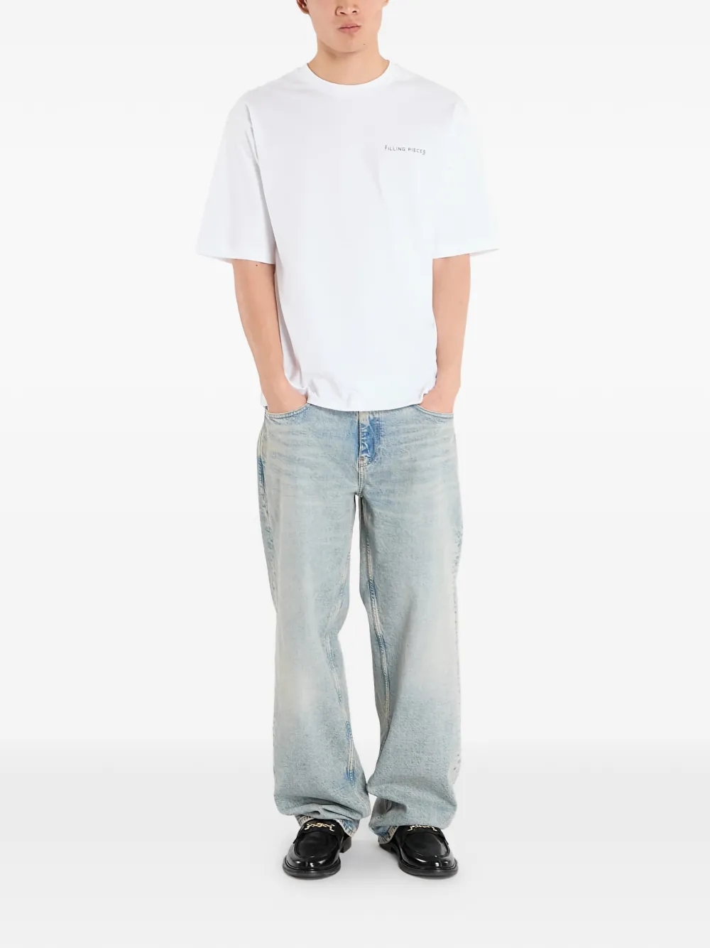 Filling Pieces boxy T-shirt - Wit