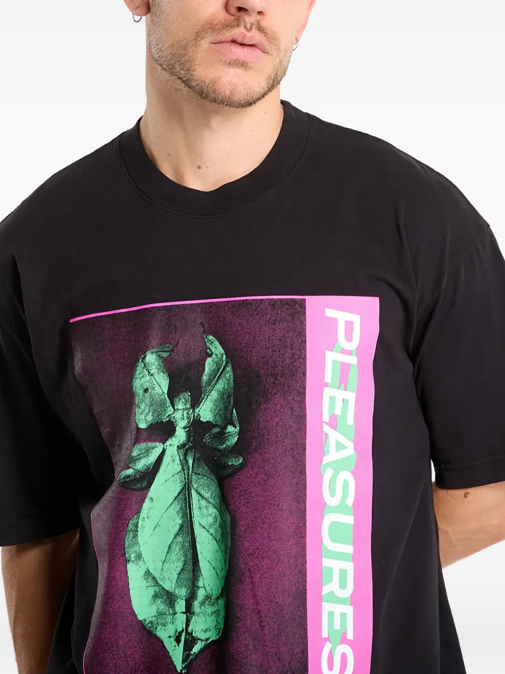Pleasures T-shirt met grafische print Zwart