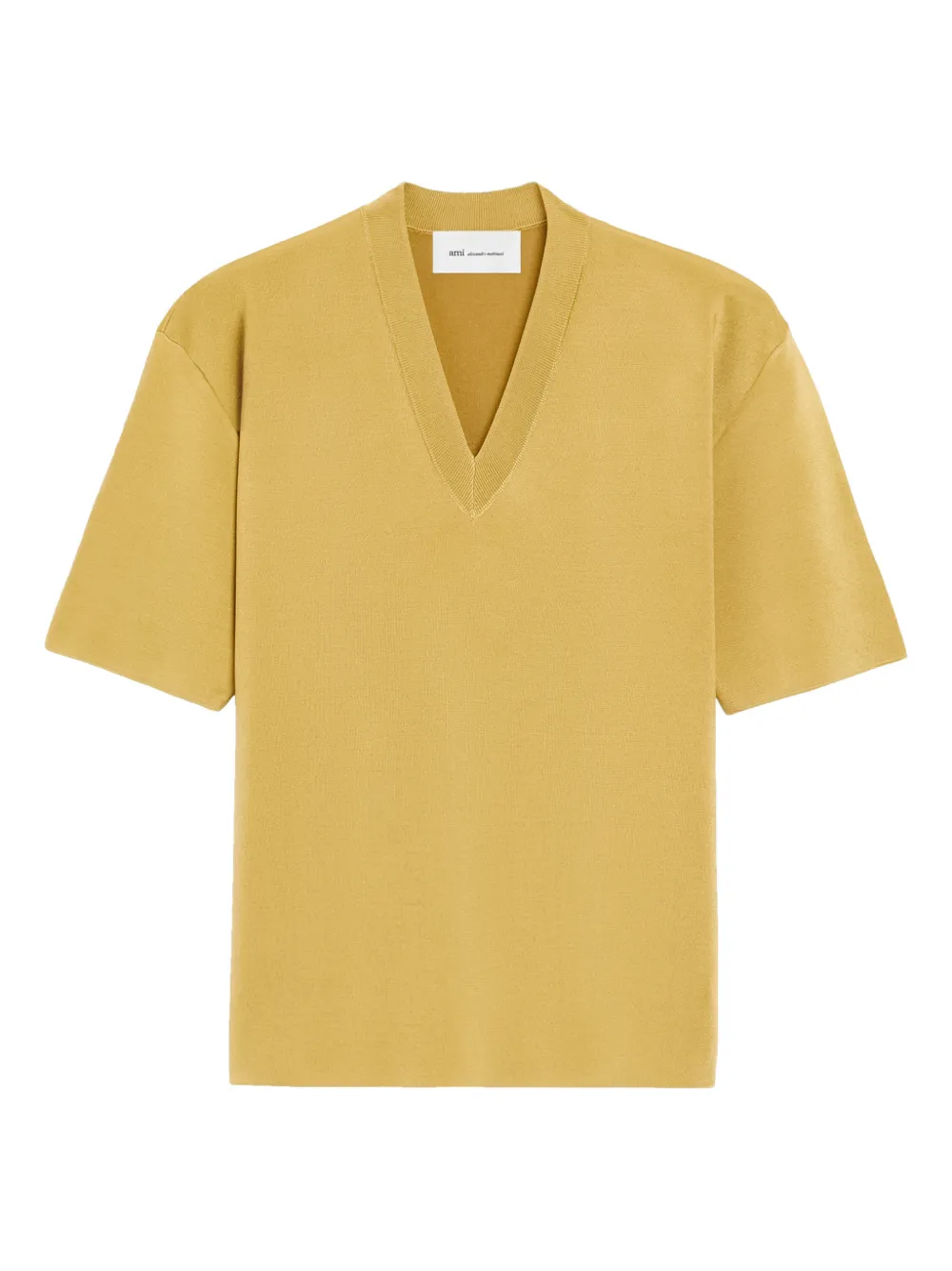 AMI Paris Top con scollo a V - Giallo