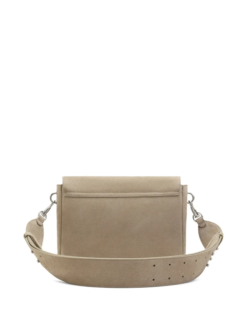  Ami Paris Carrousel Grained-leather Shoulder Bag - Grey 