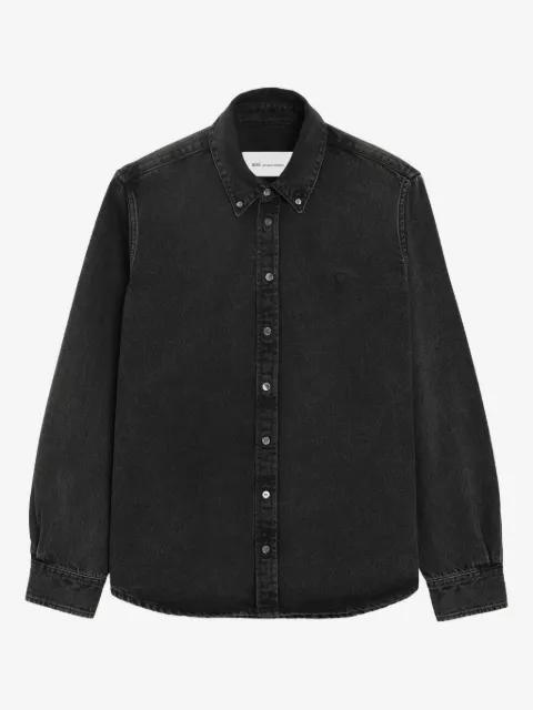 AMI Paris denim cotton Ami De Coeur shirt