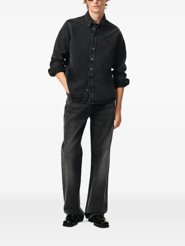 AMI Paris Camisa Ami De Coeur Com Abotoamento | Cinza | FARFETCH BR