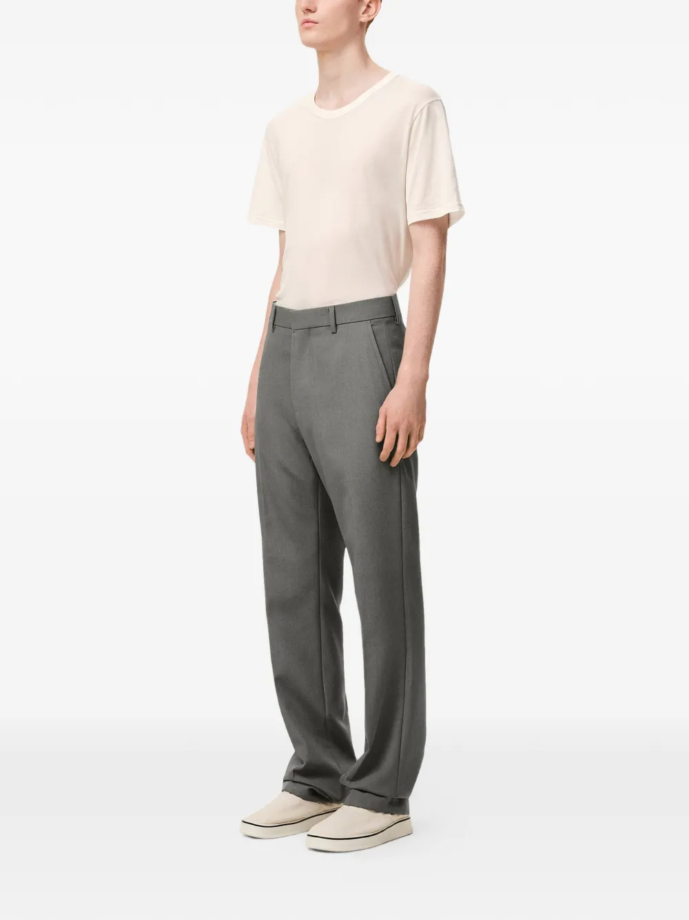 AMI Paris Wollen broek Grijs