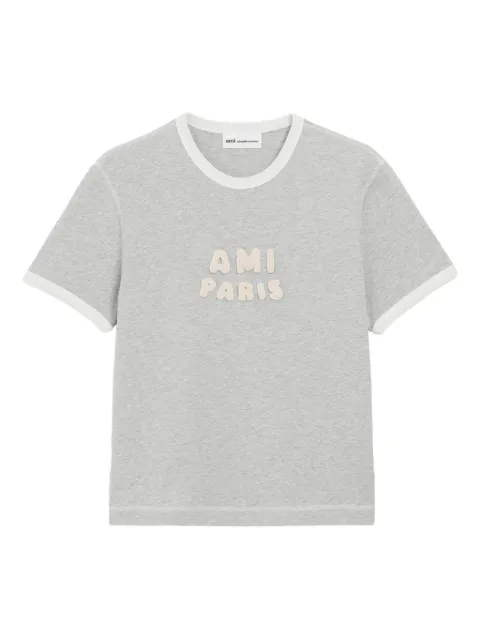 AMI Paris logo-patch T-shirt